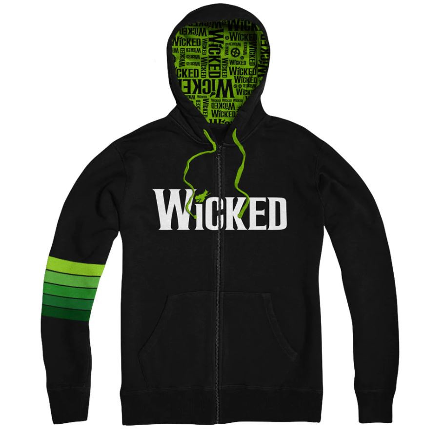 Wicked Unisex Stripe Logo Zip Hoodie