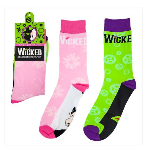 Wicked Pink Green Socks